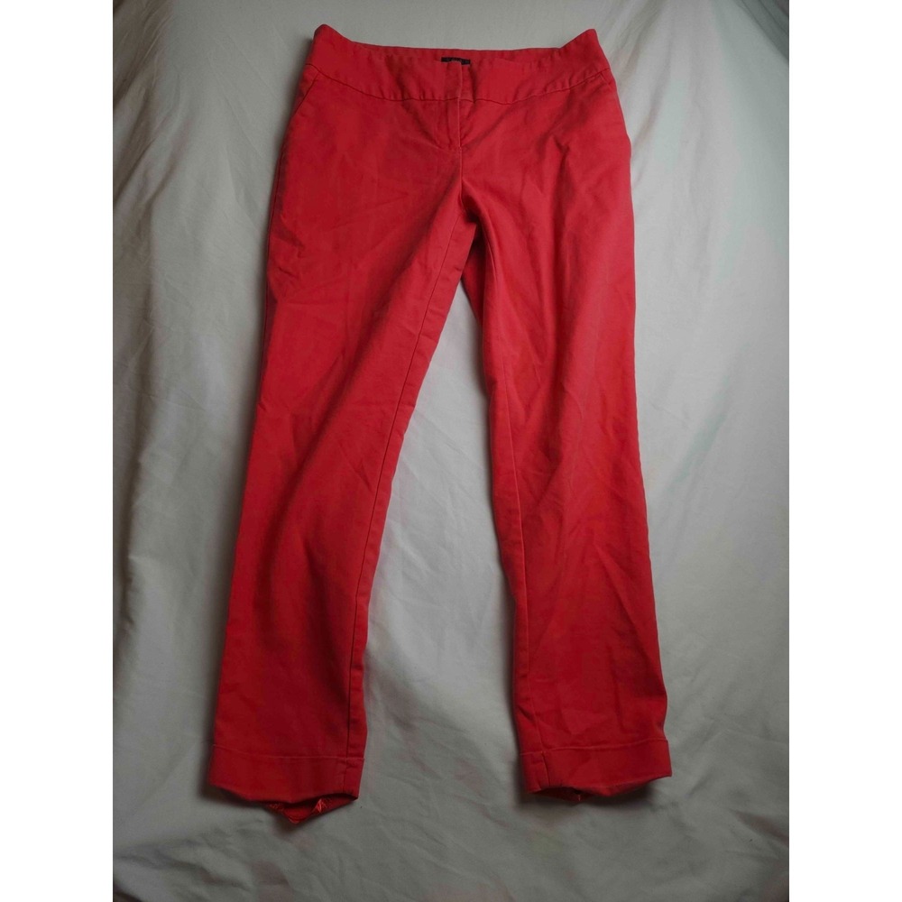 Worthington Dress Pants Womens 10 Red Business Casual Corporate Chic Officewear